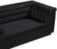 Cascade Upholstered Set, Black, Velvet, Loveseat