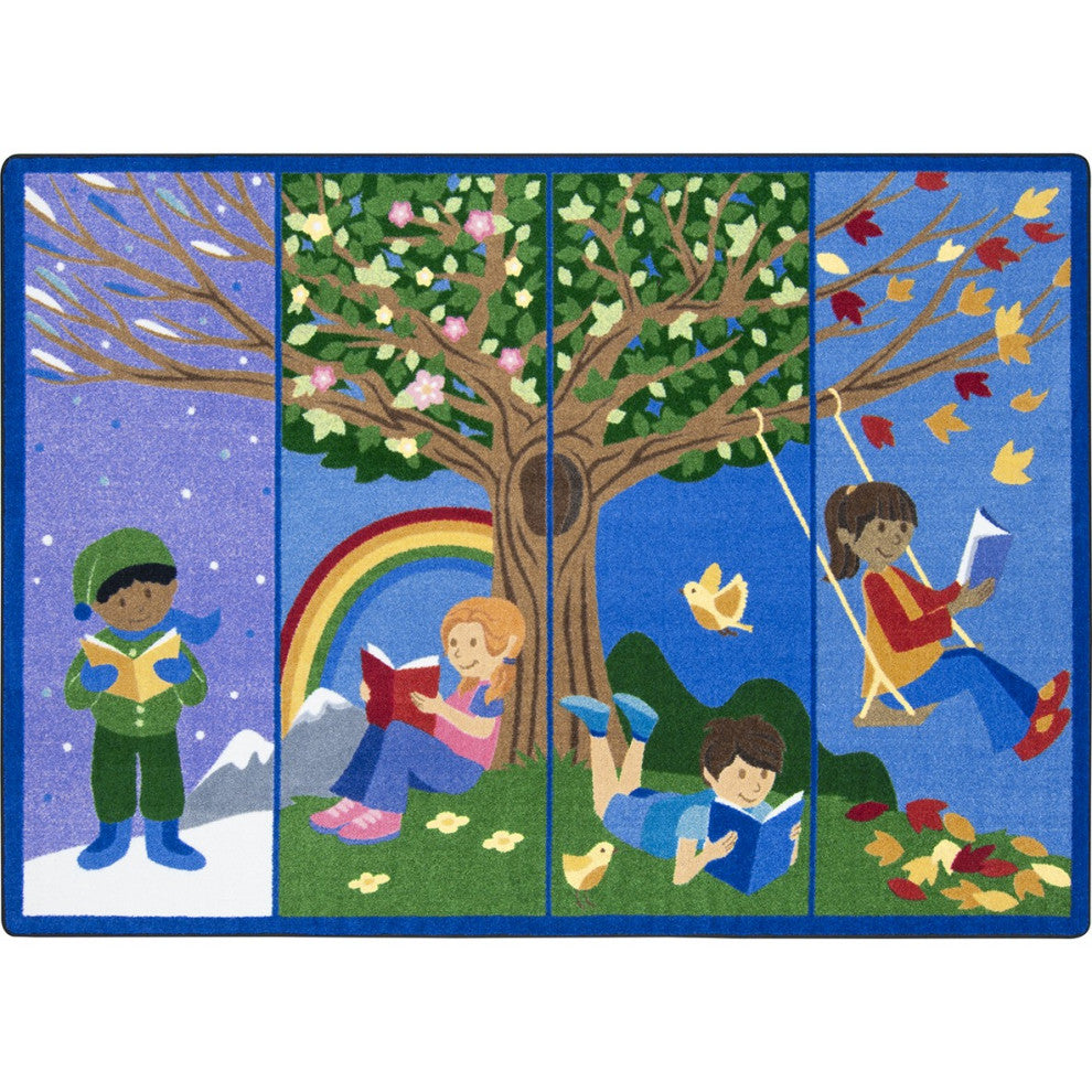 Seasons of Reading 5'4" X 7'8" Area Rug, Color Multi