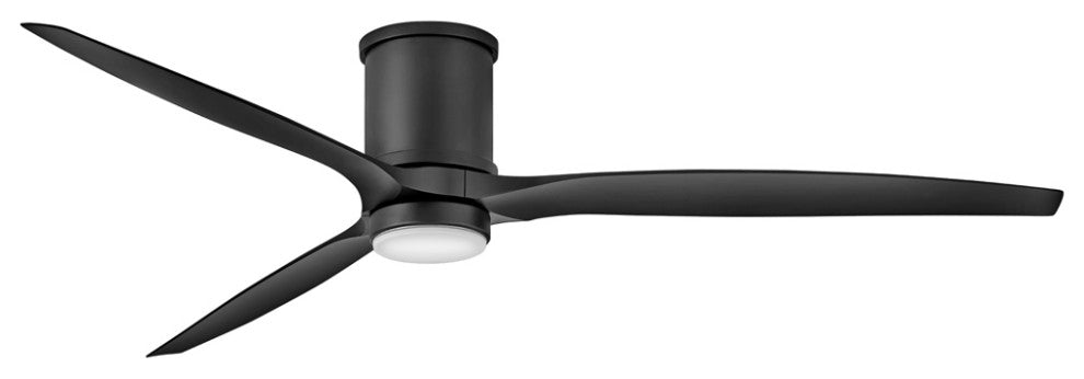 Hinkley Hover 72" Integrated LED Flush Mount Ceiling Fan, Matte Black