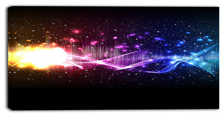 "Music Equalizer Wave" Abstract Digital Art Canvas Print