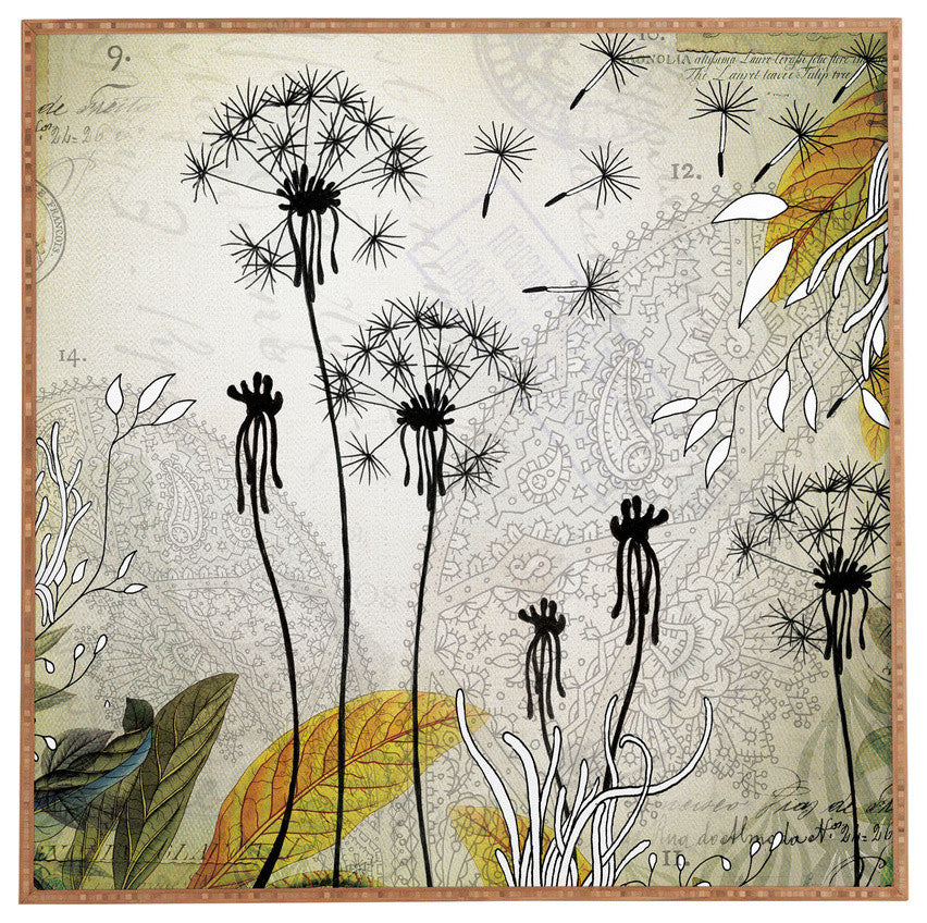 Deny Designs Iveta Abolina Little Dandelion Framed Wall Art