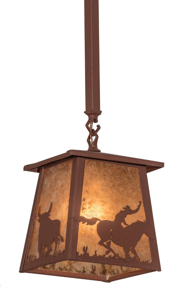 7Sq Cowboy & Steer Pendant
