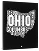 "Ohio Black and White Map" Fine Art Print