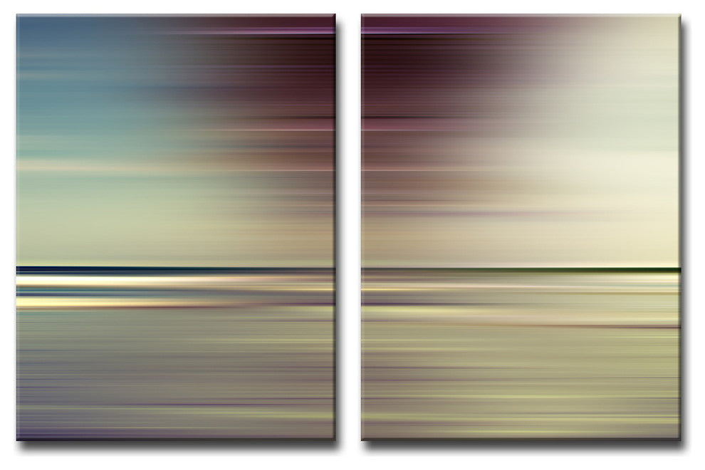 Ready2HangArt 'Blur Stripes XIV' 2-PC Canvas Wall Art, 16 in. Highx12 in. Wide