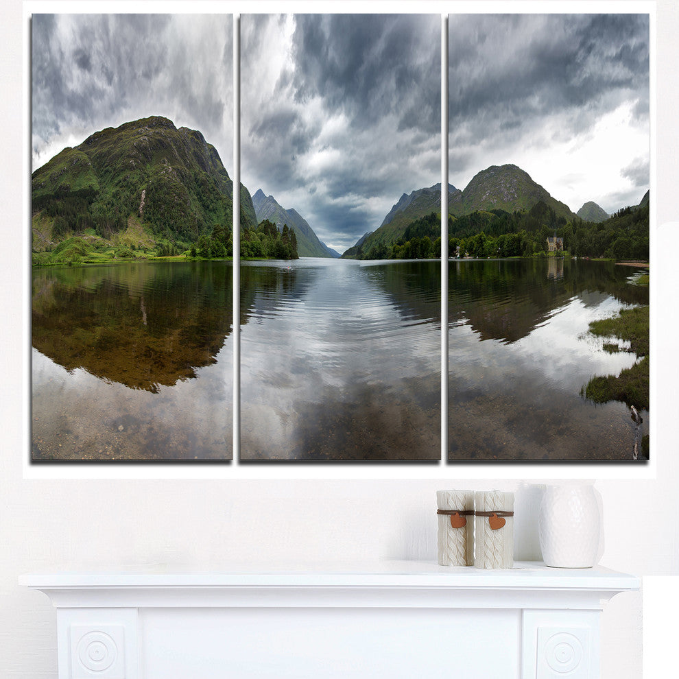 "Highland Mirrored in Calm Waters" Metal Wall Art, 3 Panels, 36"x28"