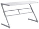 Computer Desk Home Office Laptop 48"L Work Metal Laminate White Grey