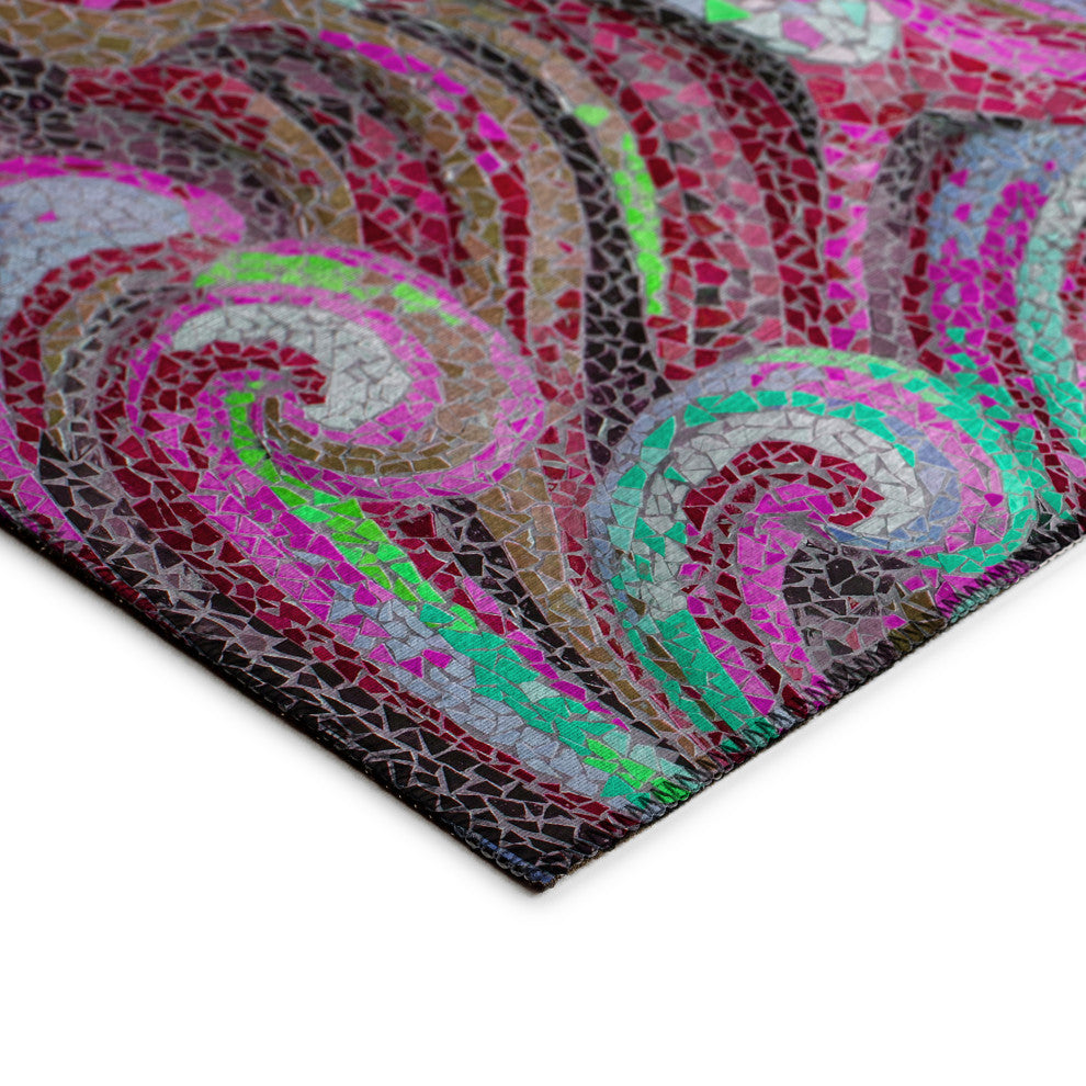 Indoor/Outdoor Seabreeze SZ14 Scarlett Machine Washable 5' x 7'6" Rug