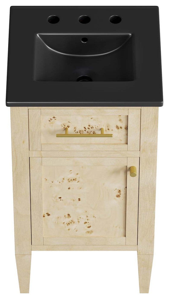 Elysian 18" Wood Bathroom Vanity - Black Burl