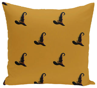 Witches Brew Holiday Print Pillow, Gold, 20"x20"