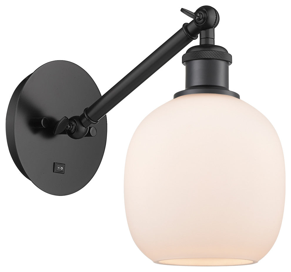 Innovations 317-1W-BK-G101-LED 1-Light Sconce, Matte Black