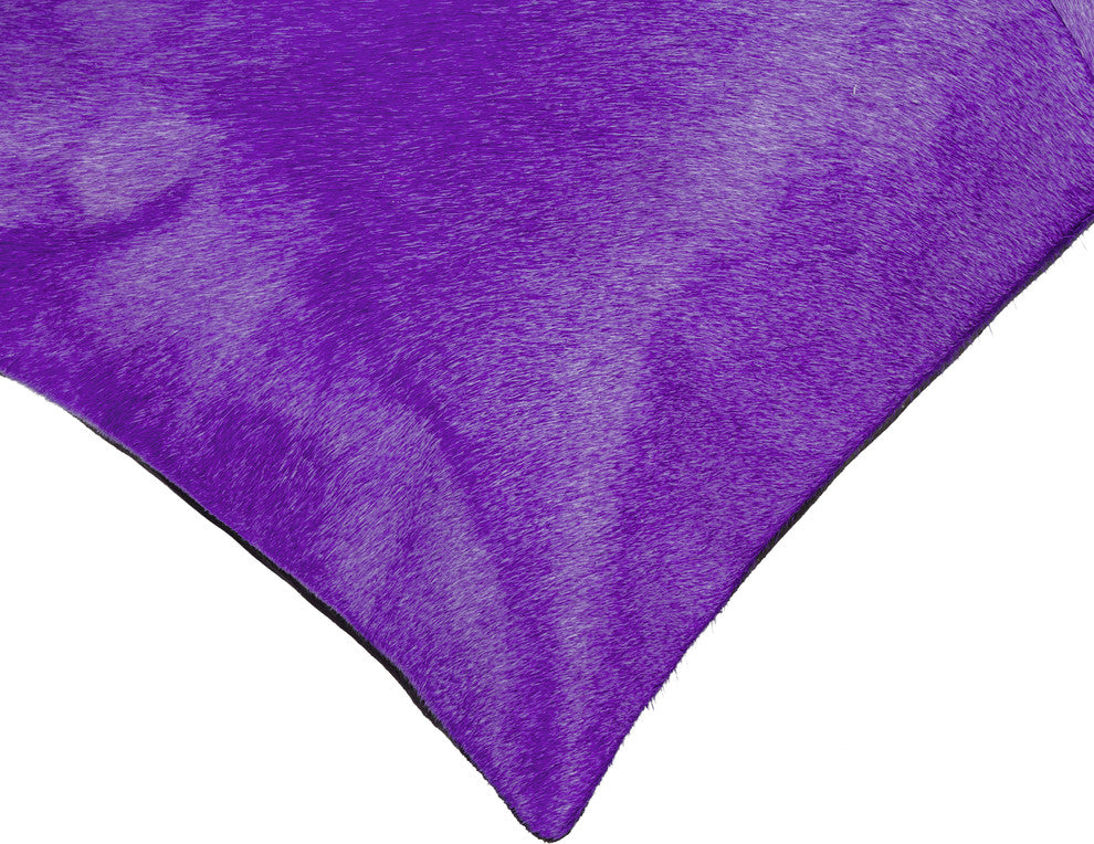 18"x18" Torino Cowhide Pillows, Set of 2, Purple