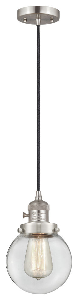 INNOVATIONS 201CSW-SN-G202-6-LED 1-Light Mini Pendant Brushed Satin Nickel