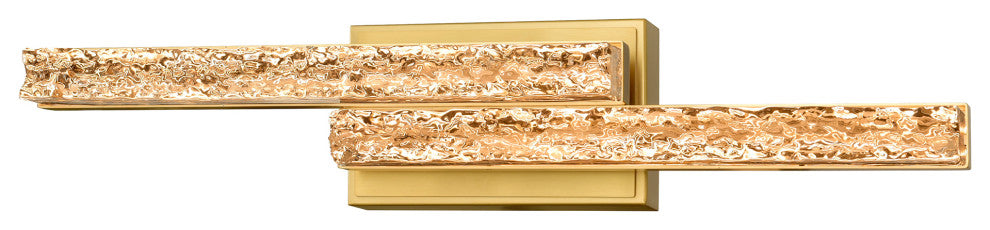 Stagger Integrated LED Vanity Light, Brass, 24 Inches