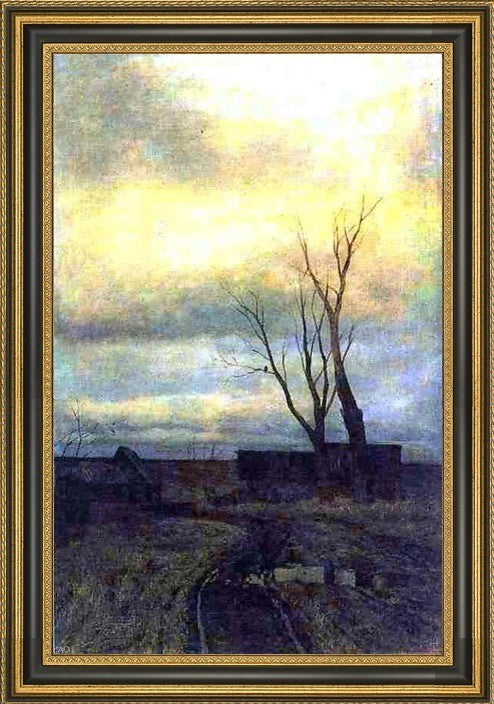 Isaac Ilich Levitan Autumn Road in a Village Framed Canvas Print, 18