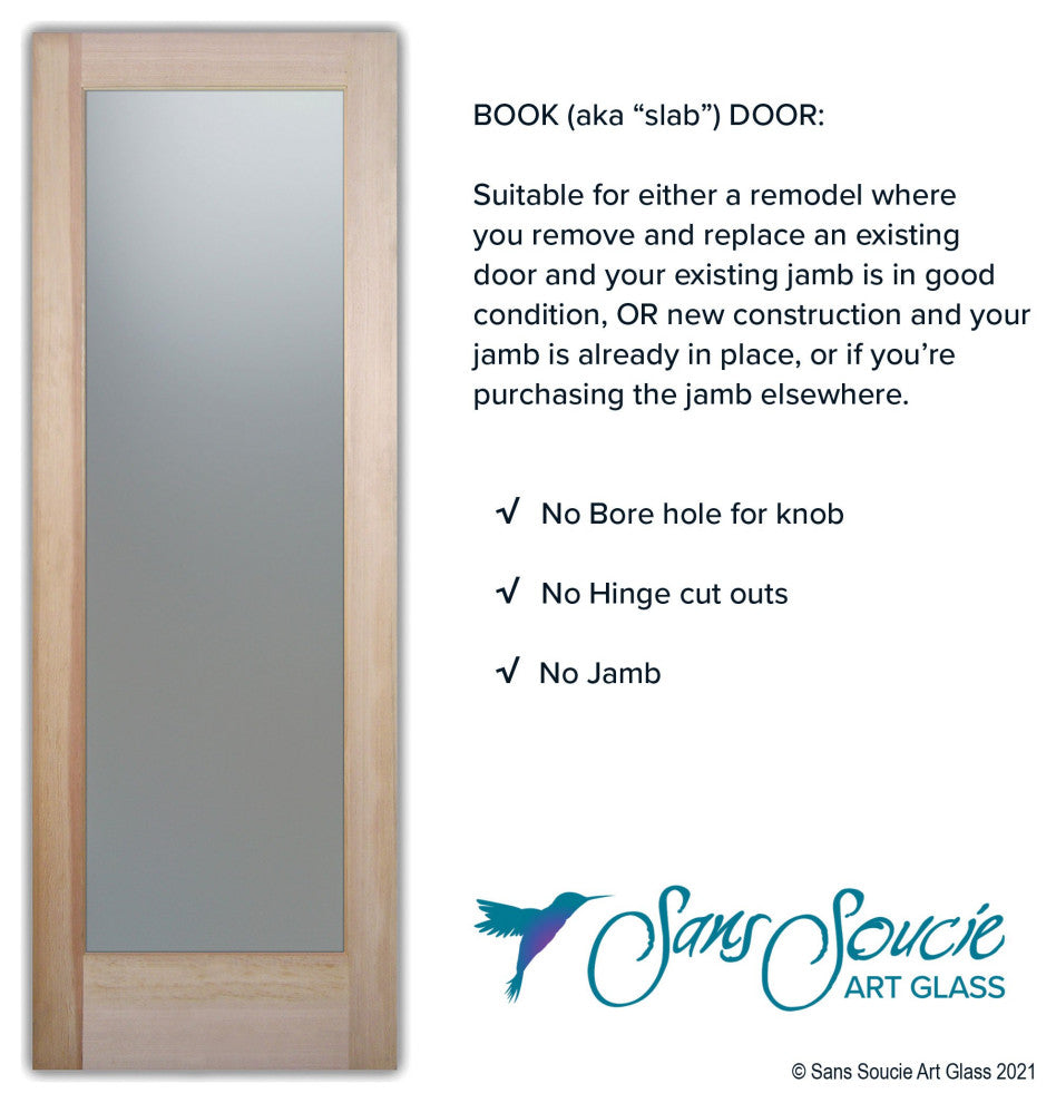 Pantry Door - Metamorphosis Peak - Oak - 28" x 80" - Book/Slab Door