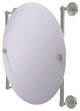 Prestige Skyline Round Frameless Rail Mounted Mirror, Satin Nickel