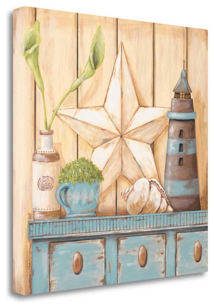 "Coastal Cupboard I" By Jo Moulton, Giclee Print on Gallery Wrap Canvas