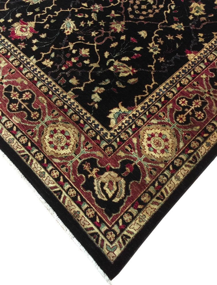 Peshawar Rahul Black/Purple Rug, 9'1x12'0