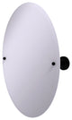 Frameless Oval Beveled Edge Tilt Mirror, Matte Black