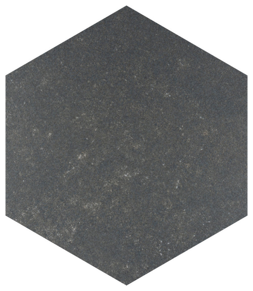 Traffic Hex Dark Grey Porcelain Floor and Wall Tile