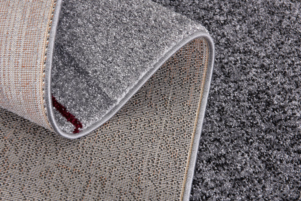 7"x9" Gray Modern Geometric Area Rug