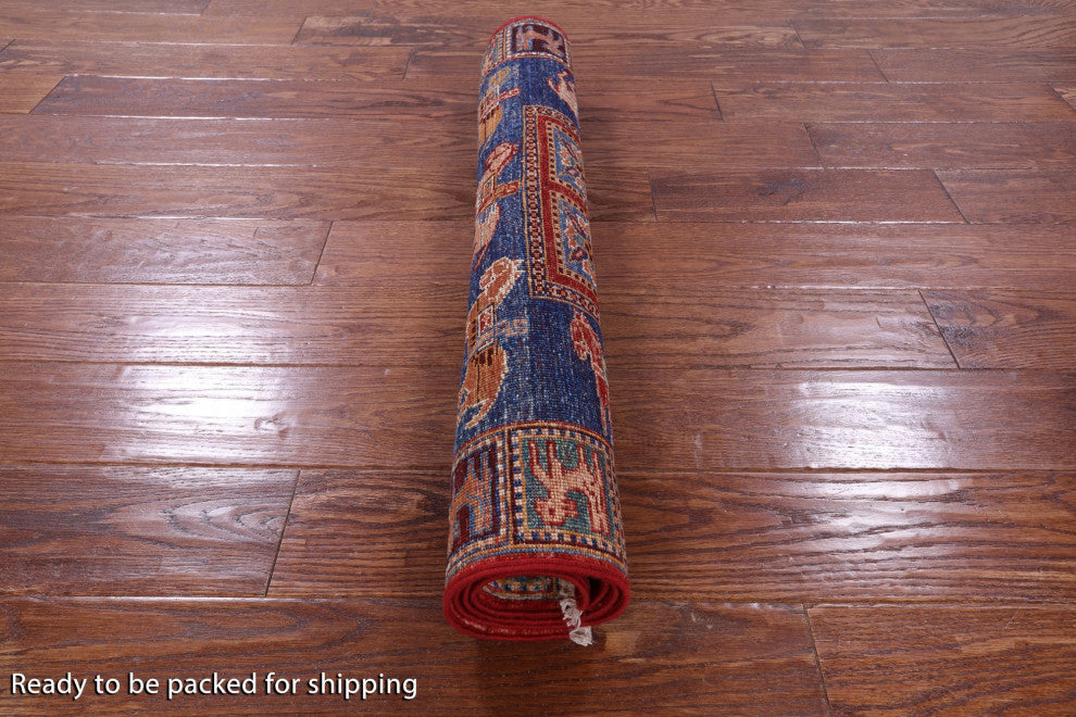 2' 10" X 4' 1" Antiqued Pazyryk Historical Design Handmade Rug Q10884