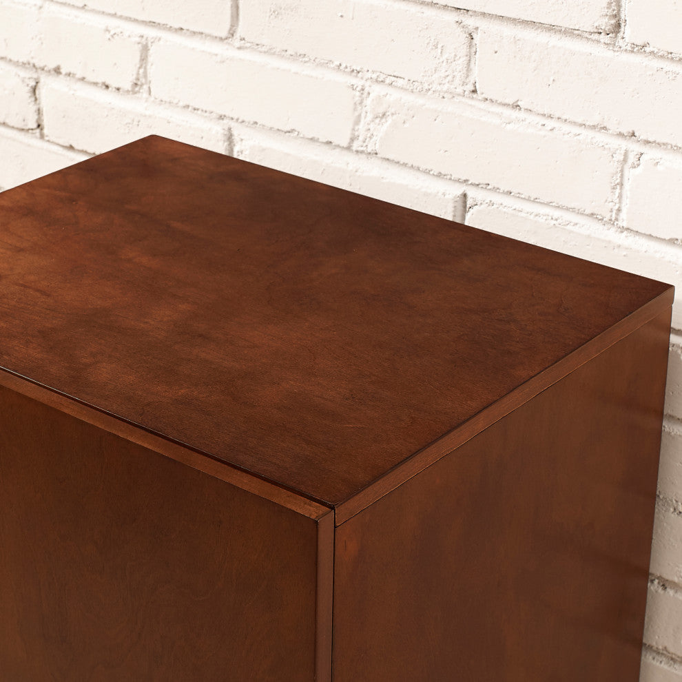 Everett Record Player Stand, Mahogany Finish