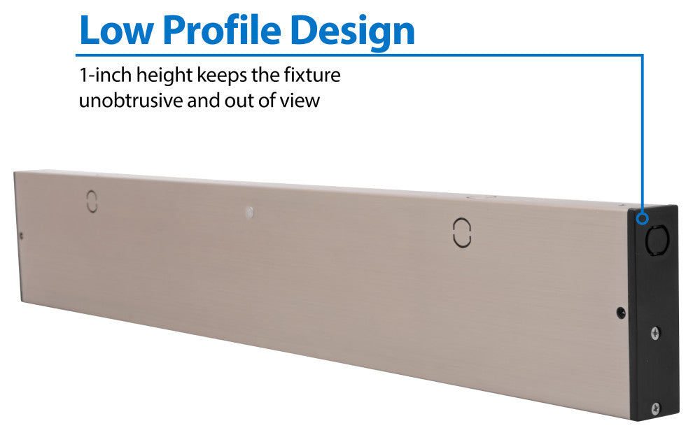 NUC-5 Series Selectable LED Under Cabinet Light, Nickel, 21.5