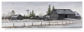"Amish Winter" by John Morrow, Canvas Art, 6"x19"