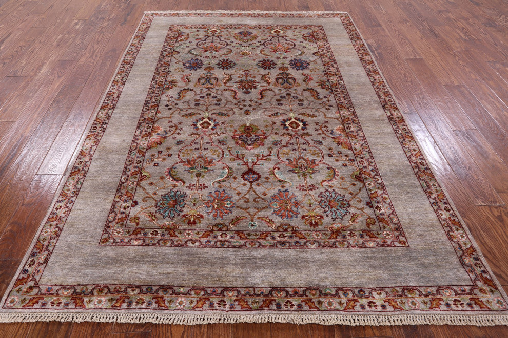 Persian Tabriz Handmade Wool Rug 5' 6" X 7' 11" Q7640
