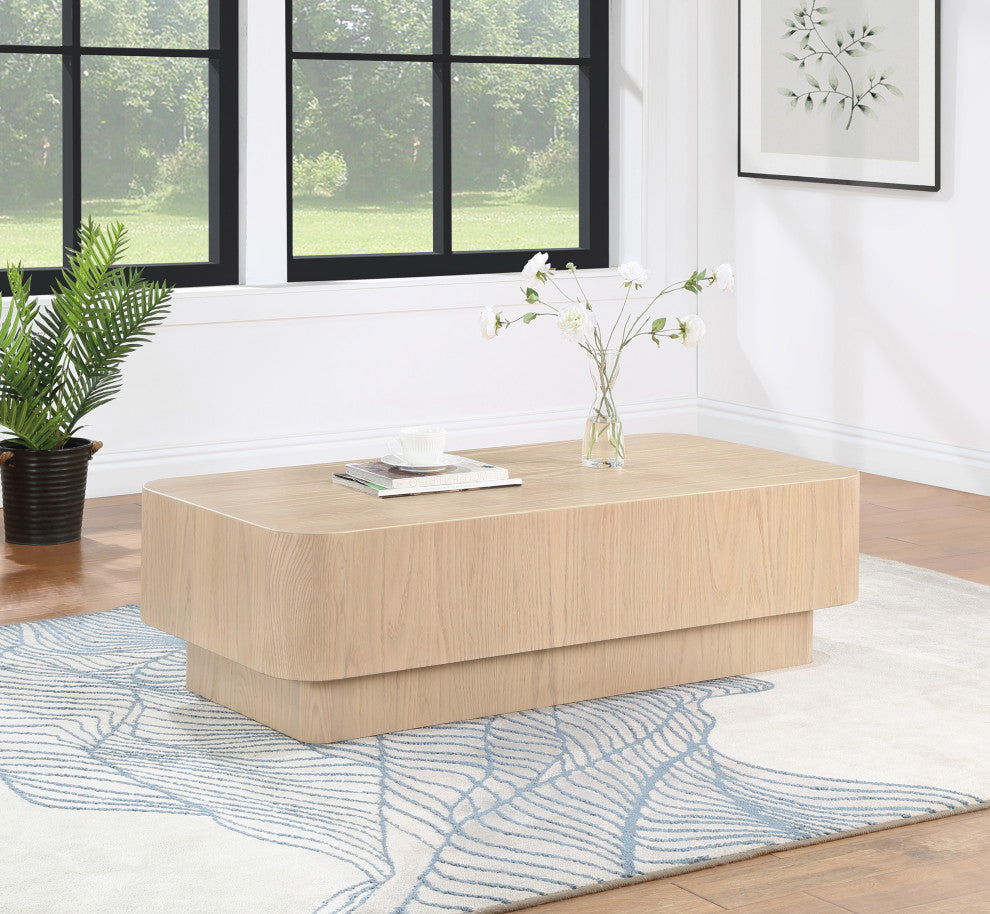 Oakmont Veneer Coffee Table, Natural, Coffee Table