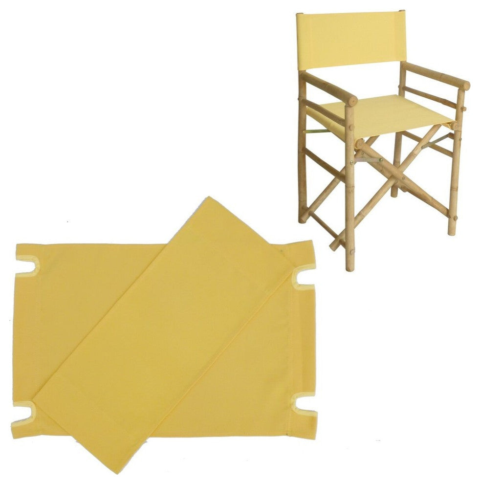 Set of 2 Canvas For Bamboo Director Chair, Yellow