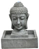 20.5" Buddha Head Indoor/Outdoor Garden Fountain, LED Lights Patio, Deck, Porch