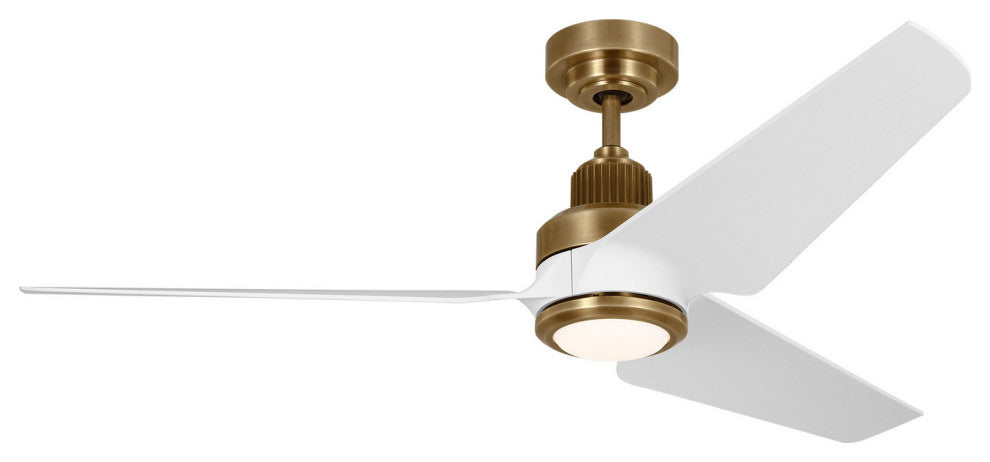 Ruhlmann Smart LED 52" Ceiling Fan, Hand Rubbed Antique Brass