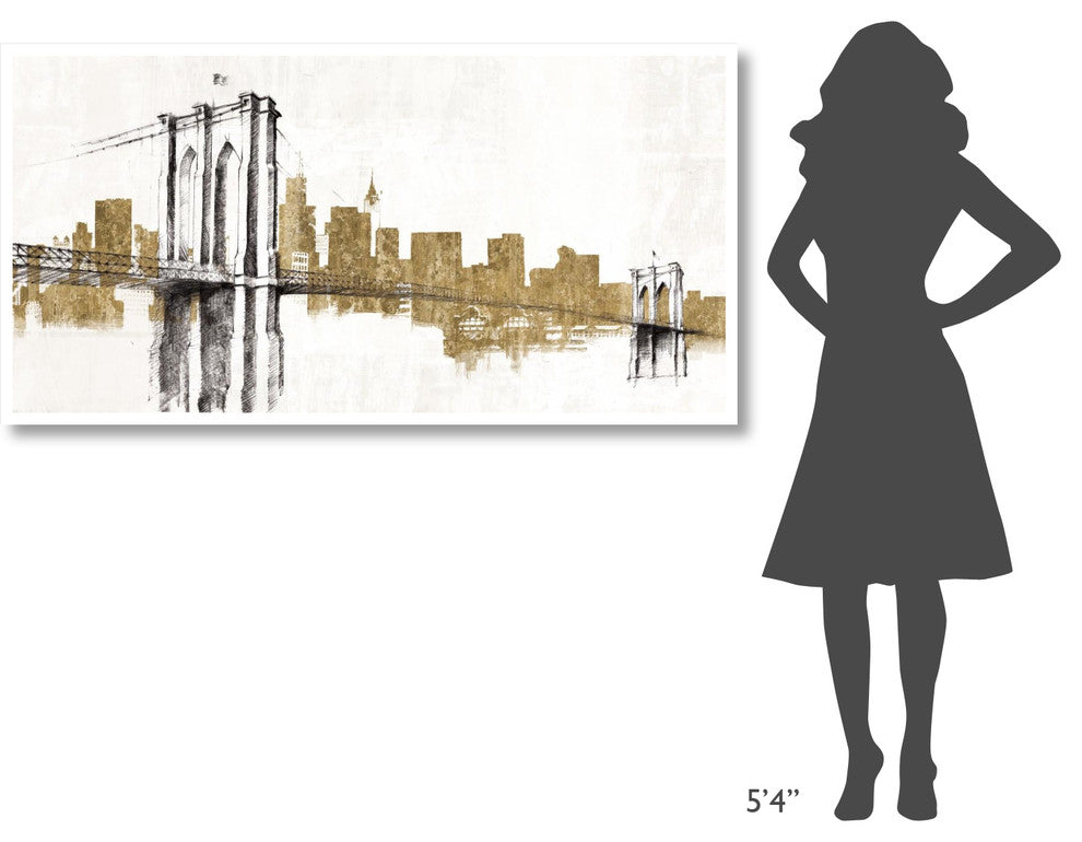 "Skyline Crossing Gold" Digital Paper Print by Avery Tillmon, 62"x32"