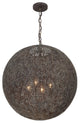 Crystorama JAS-A5014-FB, 4-Light Chandelier, Forged Bronze