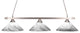 Square 3-Light Bar, Brushed Nickel/Onyx Swirl