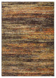 HomeRoots 5'x8' Distressed Gold and Charcoal Abstract Indoor Area Rug