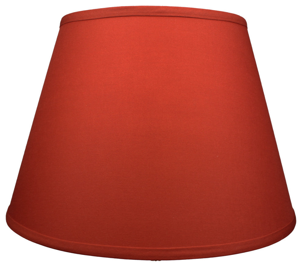 Fenchel Shades 10"x16"x11" Spider Attachment Empire Lamp Shade, Linen Paprika