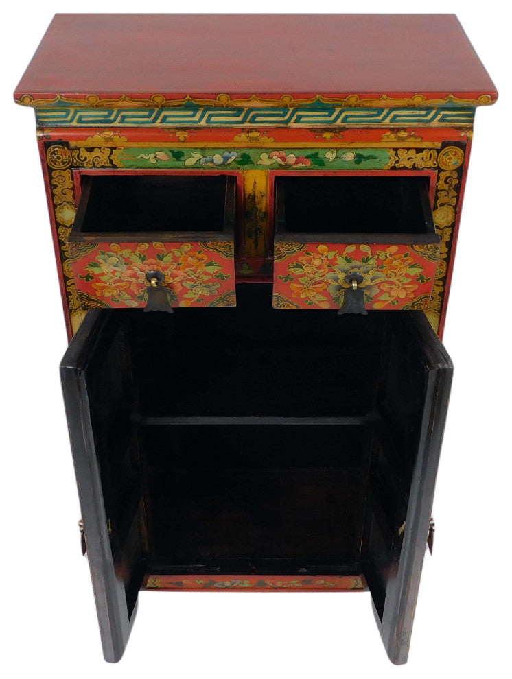 Tibetan Floral Hall Chest