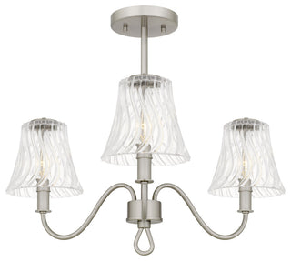 Quoizel MCK1722 McKinney 3 Light 22"W Semi-Flush Ceiling Fixture - Brushed