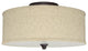 Kira Home Newport 14" Ceiling Light, Beige Linen Drum Shade, Oil-Rubbed Bronze