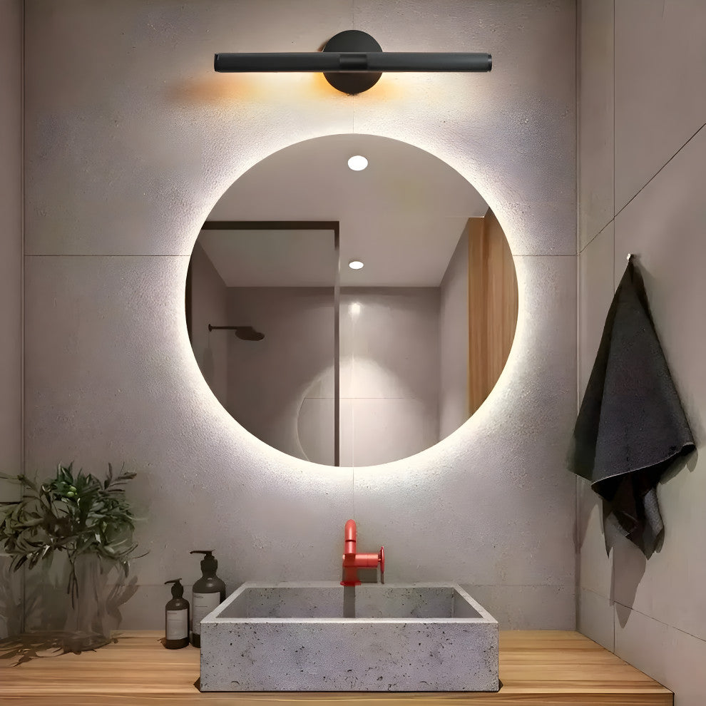 Modern Wall Lamp in the Futuristic Style for Bathroom, Bedroom, Chrome, Cool Light