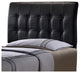 Lusso Headboard Set, King, Black Faux Leather