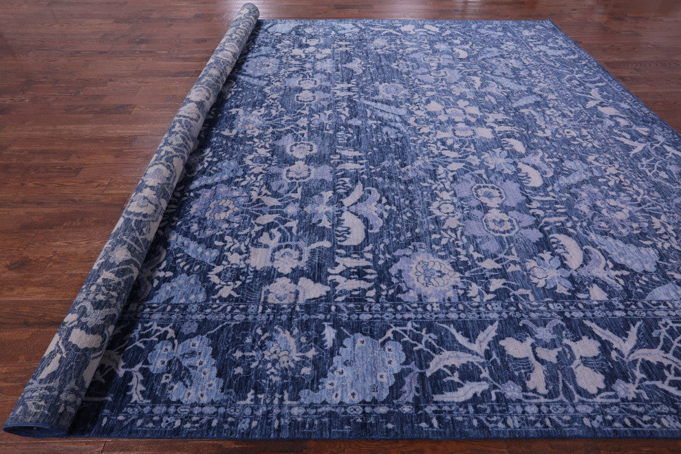 11' 10" X 14' 11" Modern Handmade Wool Rug - Q13048
