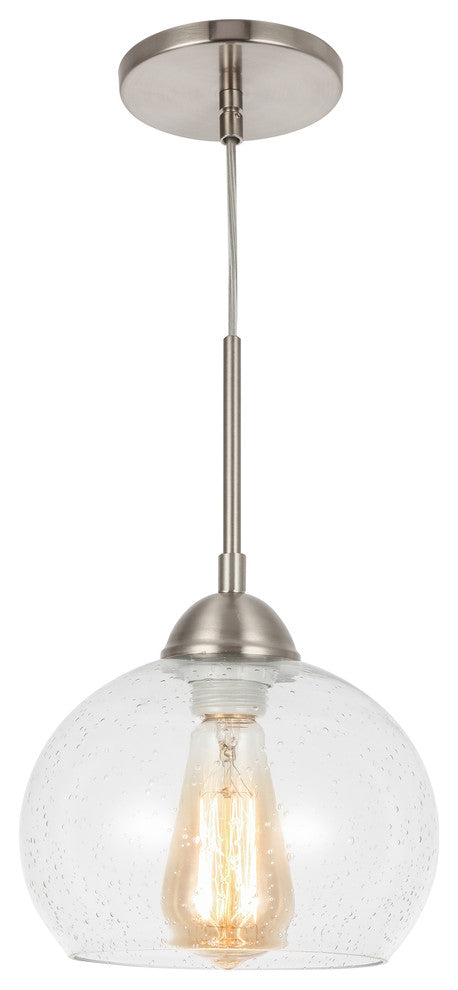 Woodbridge Lighting 13623STN-C008 Taylor Ball Mini-Pendant, Clear Seedy