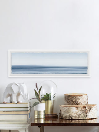 "Peaceful Waves" Framed Painting Print, 30x10