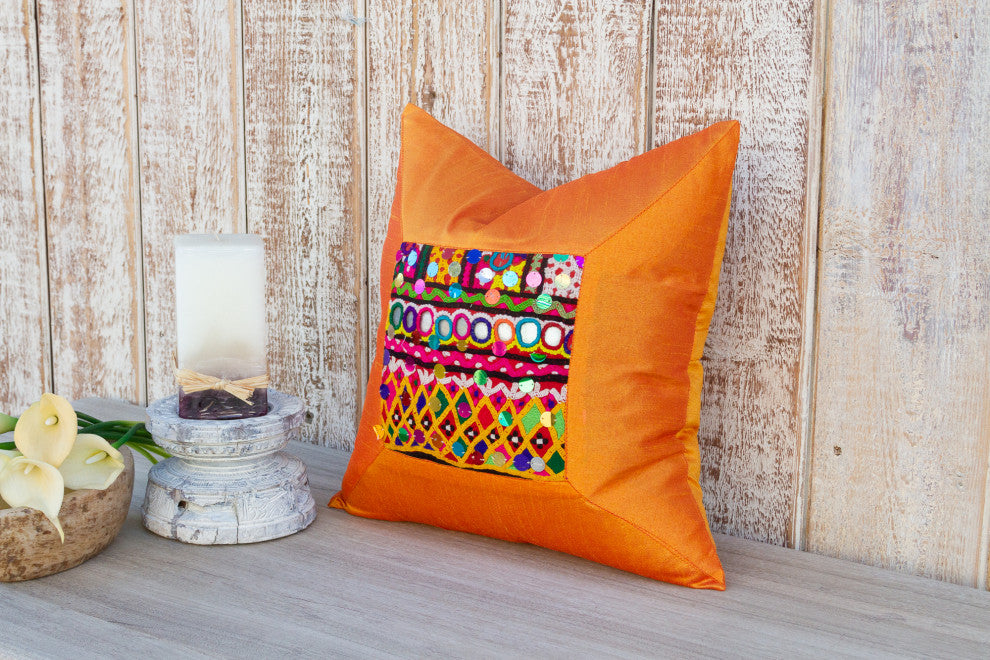 Anaya Indian Silk Decorative Pillow