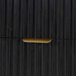 Vinnova Cadiz Bath Vanity, Composite Stone Top, Black, 60", No Mirror