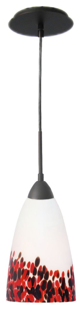 Art Glass 1-Light Mini Pendant, Hiatus Glass